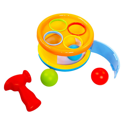 Сортер с молотком и шариками 2в1 стучалка и барабан Десятое королевство 70006 1